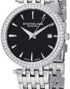 Stuhrling Original Women's 579.02 Soiree Tiara Swiss Quartz Swarovski Black Dial Date Watch