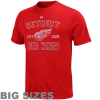 NHL Majestic Detroit Red Wings Arc Big Sizes T-Shirt - Red