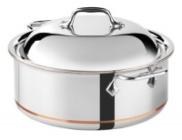 All-Clad Copper Core Round Roaster with Stainless Steel Spoon, 6-Quart