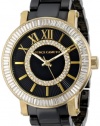 Vince Camuto Women's VC/5112BKGB Gold-Tone Black Ceramic Swarovski Elements Bracelet Watch