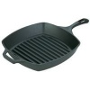 Lodge L8SGP3 Pre-Seasoned Square Grill Pan, 10.5-inch