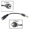 Malcom Distributors 2.5 mm Female to 3.5 mm Male 3 Rings Jack Stereo Adapter On/Off Enabled