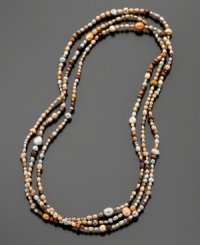 A melange of multicolor freshwater pearls (4–7mm) create modern elegance. 72 inches form a double or triple wrap to wear with everything from jeans to party dresses.