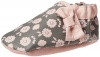 Robeez Bow Tied Flowers Crib Shoe (Infant/Toddler),Grey,6-12 Months M US Infant