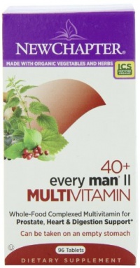 New Chapter Organics 40+ Every Man II Multivitamins Tablets, 96-Count