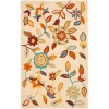 Safavieh Blossom Collection BLM677A Handmade Beige and Multi Hand Spun Wool Area Rug, 8-Feet by 10-Feet