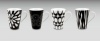 Konitz Assorted Mugs, Black/White, Set of 4