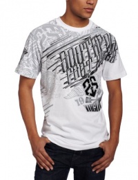 Southpole Men's Asymmetric Flock And Screen Print Graphic Tee