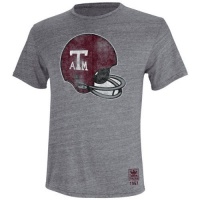 Texas A&M Aggies Heather Grey adidas Originals Big Retro Helmet Tri-Blend T-Shirt