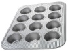 USA Pan 12 Cup Cupcake/Muffin Pan, Aluminized Steel with Americoat