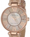 Anne Klein Women's AK/1334RGLP  Rose Gold-Tone and Snakeskin Print Leather Strap Watch