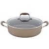 Anolon Advanced Bronze Hard Anodized Nonstick 5.5-Quart Covered Braiser with Rack