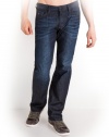 GUESS Men's Desmond Relaxed Straight Jeans in Diffraction Wash, 32 Inseam