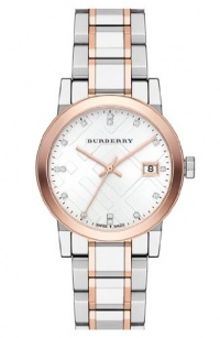 Burberry Silver Dial Two-tone Ladies Watch BU9127