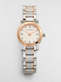 Burberry Heritage Grey Dial Two-tone Stainless Steel Ladies Watch BU9214