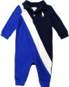 Ralph Lauren Layette Boy's Big Pony Coverall, Blue, 12M