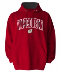 NCAA Men's Wisconsin Badgers Hooded Sweatshirt (Red, X-Large)