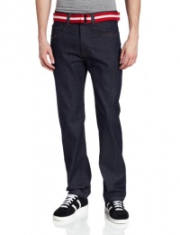 Southpole Men's Belted Long Denim with Matching Color Belt