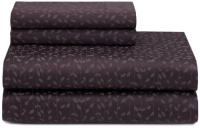 Calvin Klein Elm Leaves Sheeting King Sheet Set Blackberry