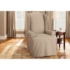 Sure Fit Cotton Duck Wing Chair Slipcover, Linen