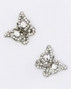 JACOBS & McCARTNEY CRYSTAL BUTTERFLY EARRINGS