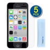 BIRUGEAR 5-Pack Premium HD Crystal Clear LCD Screen Protector for 2013 Apple iPhone 5C with *Microfiber Cloth*