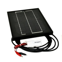 Instapark® NEW All Black 5W Mono-crystalline Solar Panel with 12V Solar Charge Controller