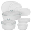 CorningWare 6022156 French 10-Piece Bakeware Set, White