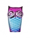 Kosta Boda My Wide Life Owl Sculpture, Blue/Pink