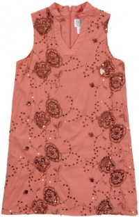 Blush by Us Angels Girls 7-16 Sequin Floral Dress, Coral, 14