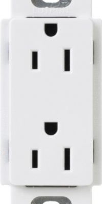 Lutron CAR-15-WH Claro 15-Amp Receptacle, White