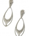 TRENDY FASHION OVAL DIMPLED EARRINGS BY FASHION DESTINATION | (Silver)