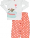 Carter's Baby Girls 2-pc L/S Embriodery Set - Tea Cupcake Monkey