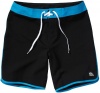 Quiksilver - Boys Og Scallop Solid 2 Kd Boardshorts, Size: 7X/X-Large, Color: Black