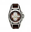 Fossil Men's JR1157 Brown Leather Strap Brown Analog Dial Chronograph Watch