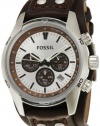 Fossil Men's CH2565 Cuff Chronograph Tan Leather Watch