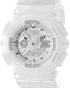 Casio Women's BA-110-7A2CR Baby-G Silver-Tone Analog-Digital Display and Translucent Resin Strap Watch