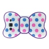 Cute 3D Bowknot Purple Frame Dot Back Protector Case for Samsung I9300 Galaxy S3