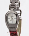 LAUREN SPADE Leopard Print Bracelet Watch (Gunmetal/Red)