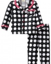 ABSORBA Baby-Girls Infant Dot Pajama Set, Black/White, 12 Months