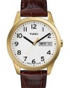 Timex Men's T2N065 Elevated Classics Dress Brown Leather Strap Watch