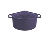 Martha Stewart Collection Enameled Cast Iron 6 Qt. Pot Color Eggplant