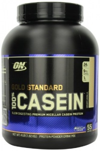 Optimum Nutrition 100% Casein Protein, Creamy Vanilla, 4 Pound