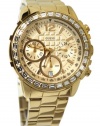 GUESS Women's U0016L2 Dazzling Sport Gold-Tone Chronograph Watch