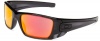 Oakley Fuel Cell Tour De France  OO9096-86 Iridium Sport Sunglasses,Polished Black Ink/Ruby Iridium,55 mm