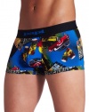 Papi Men's Fiesta Allover Print And Brazilian Trunk, Blue Swept, Large