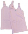 Carlino 2pk Pink Solid Undershirts-sizes: 2/16 By Shaindys Childrens Wear (7, PINK)