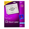 Avery Clear Full-Sheet Labels, Inkjet Printers, 8.5 x 11 Inches, Pack of 25 (8665)