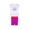 Under Armour Baby-Girls Infant Headstart Tee Set, White/Pink, 24 Months