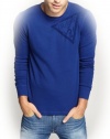 GUESS Men's Cadwell Long-Sleeve Ribbed Crewneck Shirt